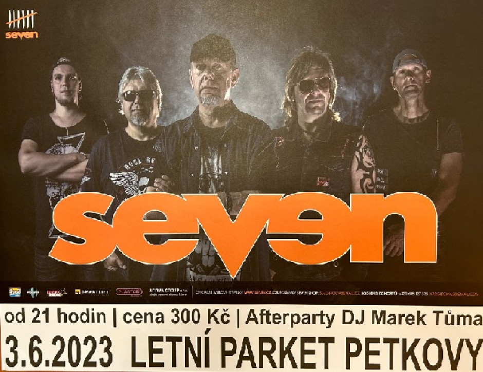 Koncert skupiny SEVEN, letní parket Petkovy 3.6.2023