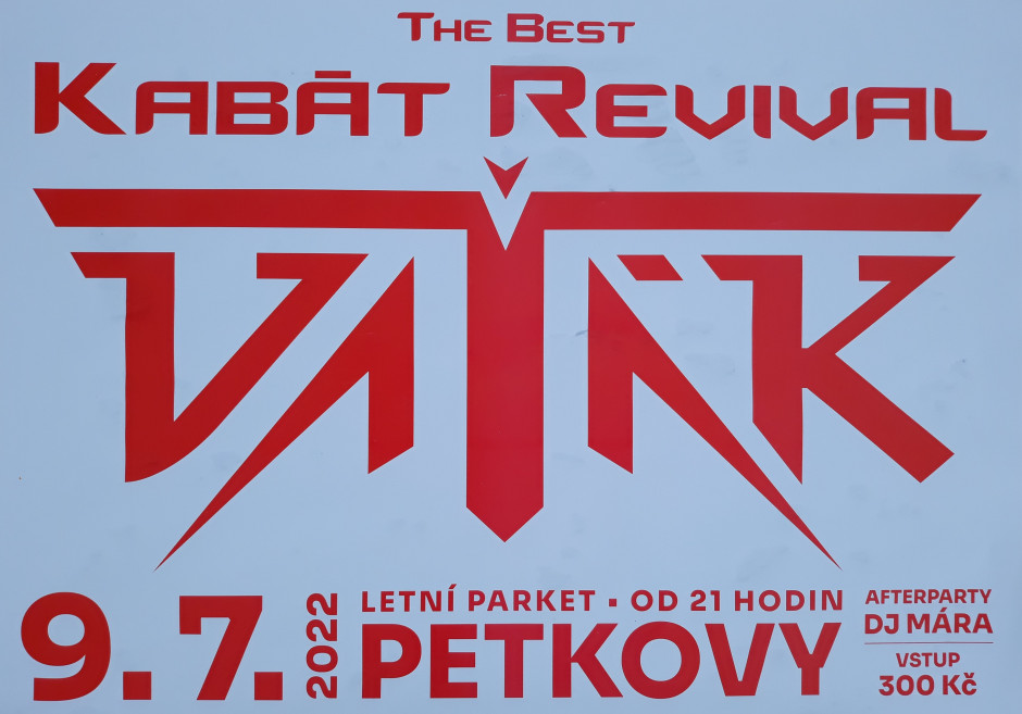 Koncert skupiny Vaťák - Kabát Revival 9. 7. 2022 na letním parketě Petkovy