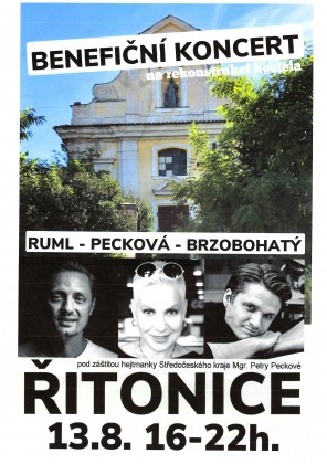 Benefiční koncert na rekonstrukci kostela 13.8. 2021 v Řitonicích